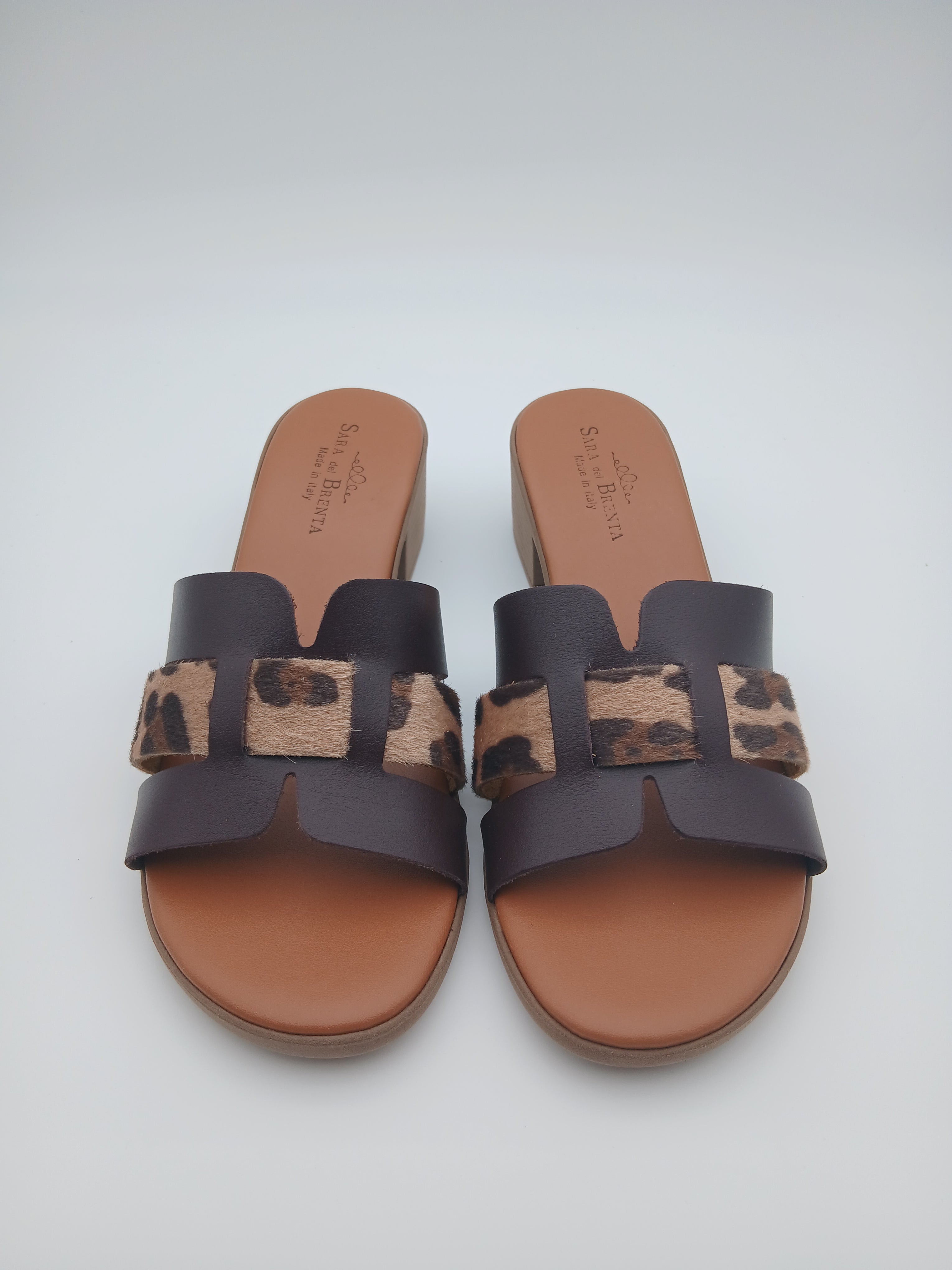 Sandalo animalier tacco comodo