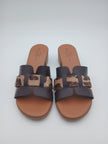 Sandalo animalier tacco comodo