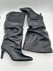 Stivale Alto Gambale Arricciato Nero - modello PARIS