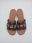 Sandalo animalier tacco comodo