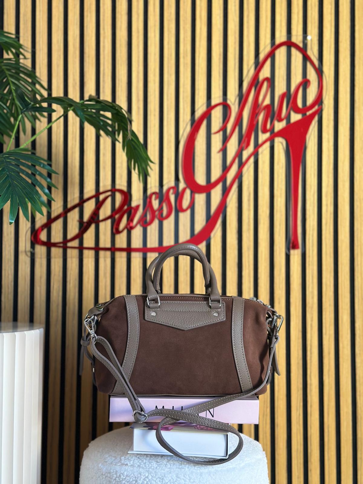 Bag in camoscio Cioccolato