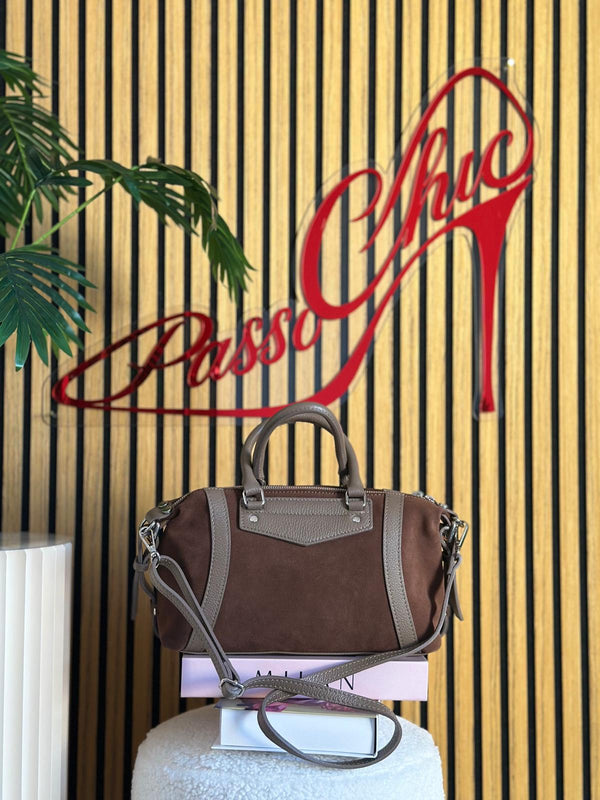 Bag in camoscio Cioccolato
