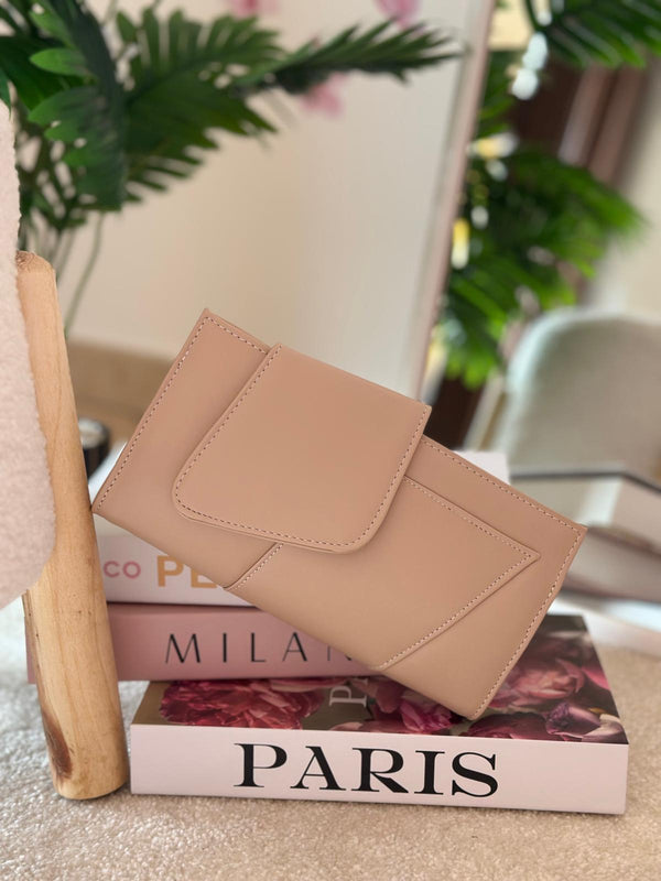 Clutch nude geometrica