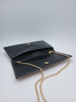 Clutch nude e nera/ borsa da sera con catena oro