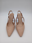 Slingback intreccio beige