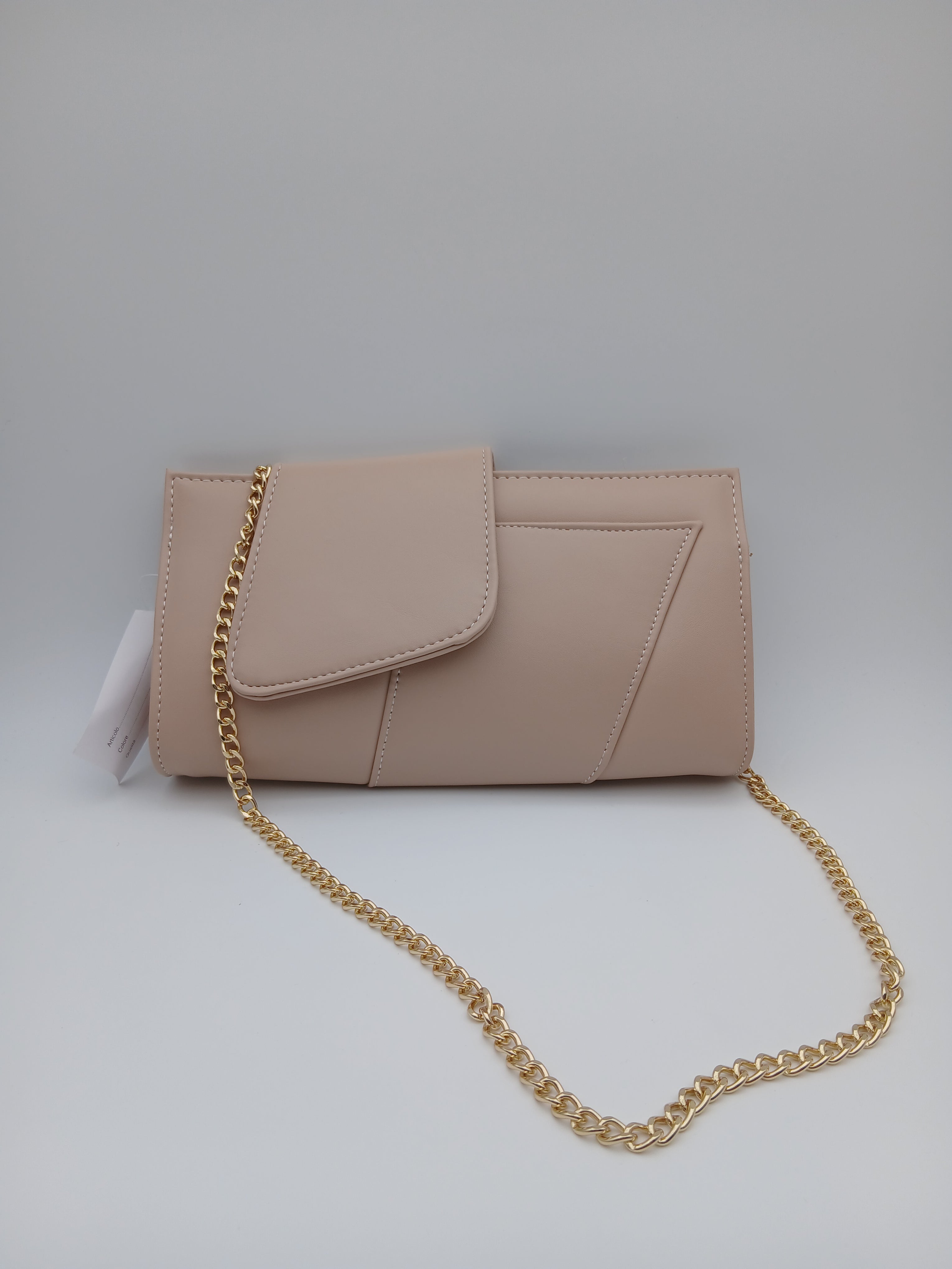 Clutch nude geometrica