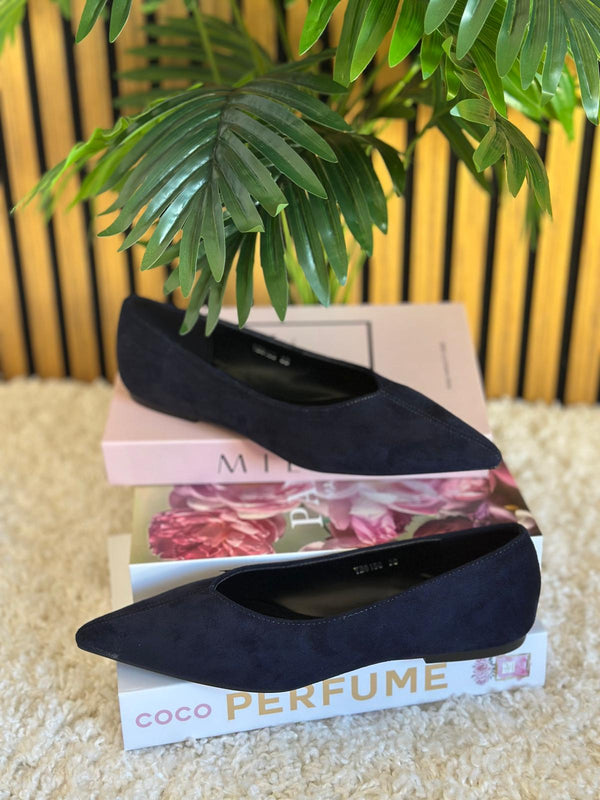 Ballerina a punta Blu Navy