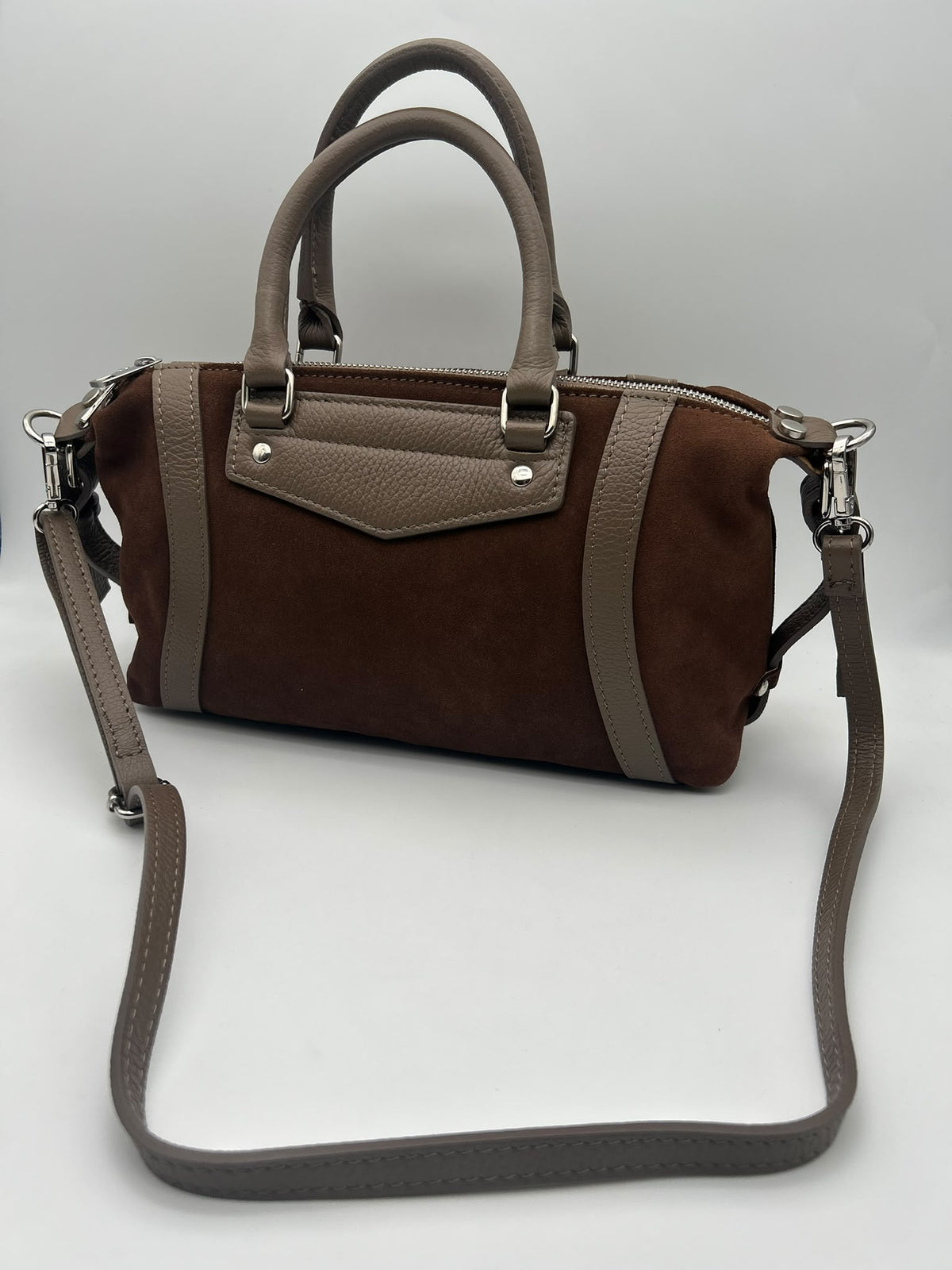 Bag in camoscio Cioccolato