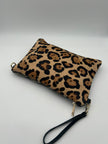 Pochette LEOPARD - maculata con tracolla nera