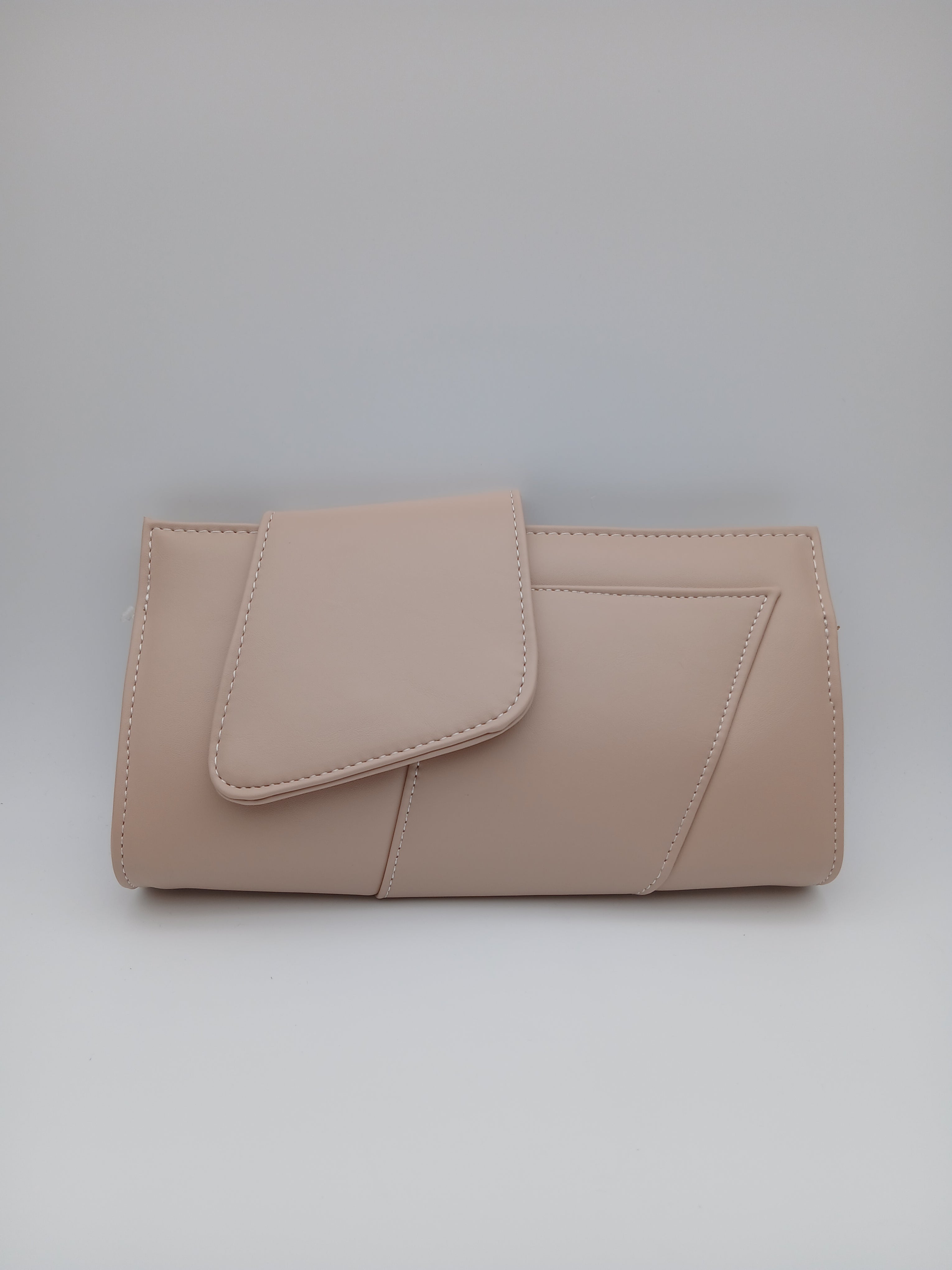 Clutch nude geometrica