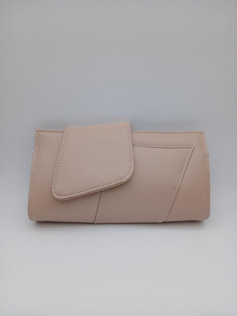 Clutch nude geometrica