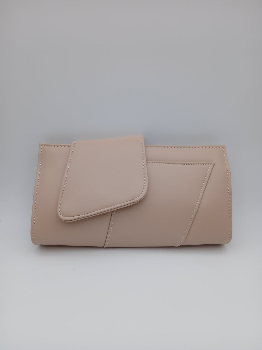 Clutch nude geometrica